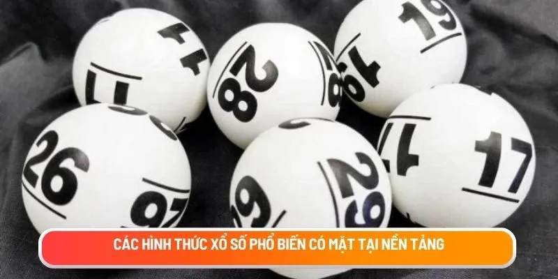 Các hình thức xổ số phổ biến có mặt tại nền tảng