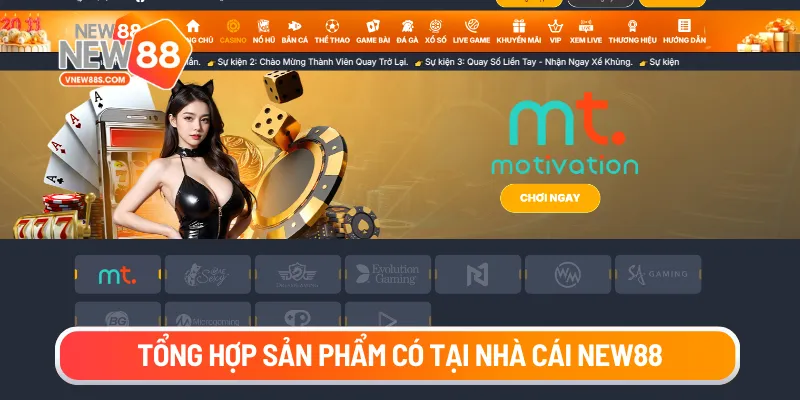 Tổng hợp sản phẩm có tại nhà cái New88